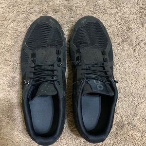 On Cloud Womens Running Shoes Black Low Top Lace Up Mesh 6.5 M